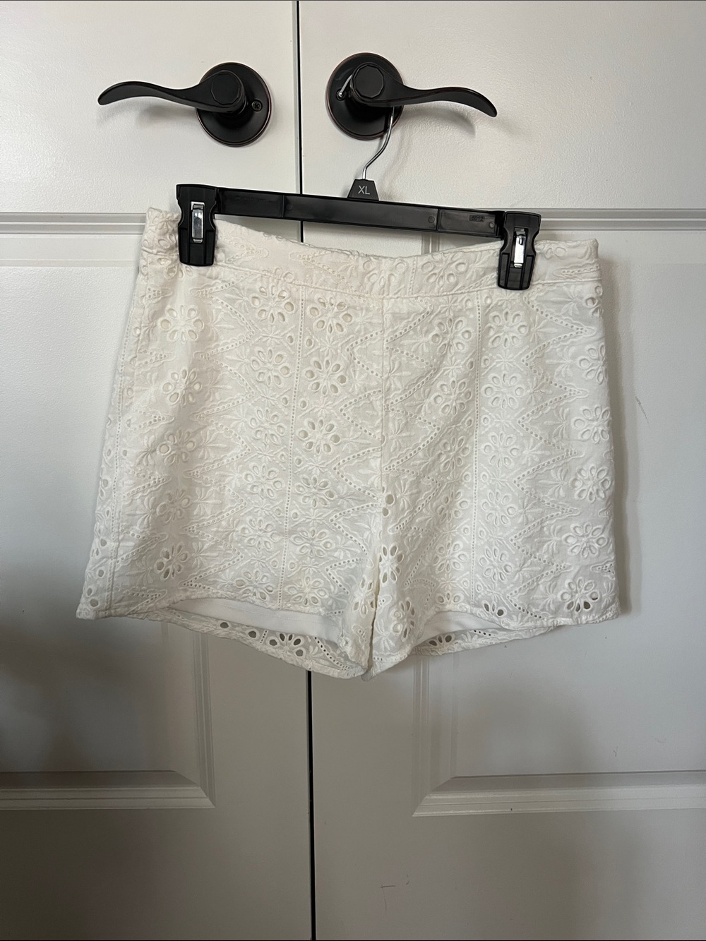 White Eyelet Lace Women’s Shorts